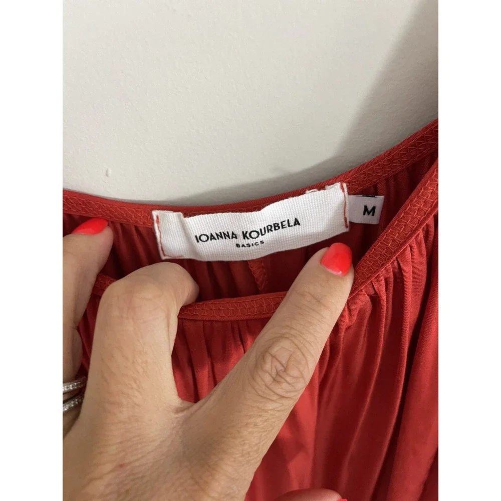 Ioanna Kourbela Women's‎ Dress No waist Size Medium  Dark Orange Viscose